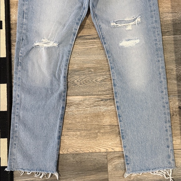 Levi's 501 Light Blue Distressed Skinny Jeans - Picture 3 of 7